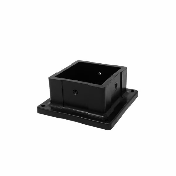 MULTI-PURPOSE BLACK 4in x 4in PLASTIC POST BASE ANCHOR, Nuvo Iron, Mfr#: PPA4X4B